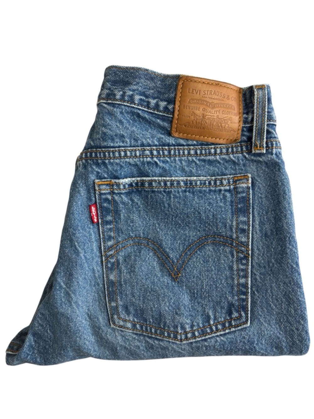 Levi’s Wedgie Ripped Distressed Mom Skinny Jeans Size 28 100% Cotton - Picture 8 of 9